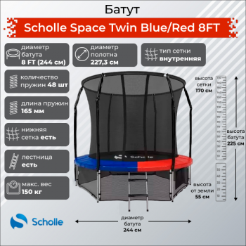 ����� Scholle Space Twin Blue/Red 8FT (2.44�) � ������ � ��������� ������� - ����������-�-�������������.��